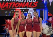 Alyssa Bates, Emalyn Fullmer, Landry Miller, and Lillian Carter compete at nationals. Photo provided